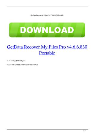 getdata recover my files crack